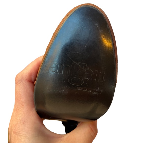 Angari Brown/Rust Genuine Suede Leather Lace Up Platform Stiletto Ankle Booties - Picture 7 of 7